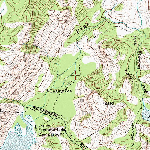 Topographic Map of Long Lake Trail, WY