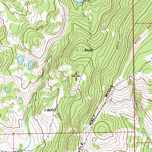 Topographic Map of Fayette Lake Trail, WY