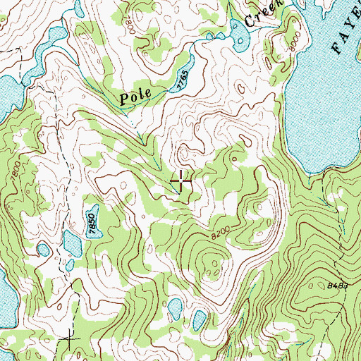 Topographic Map of Fayette Cutoff Trail, WY