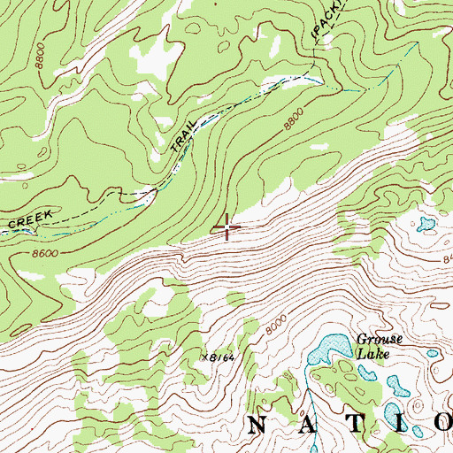 Topographic Map of Grouse Mountain Ski Trail, WY