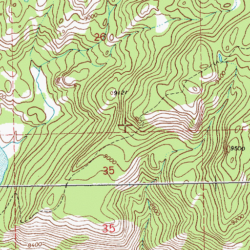Topographic Map of Ruff Lake Trail, WY