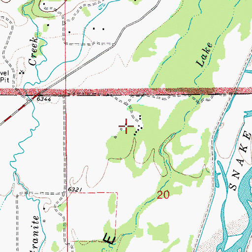 Topographic Map of Aspen Ranch, WY