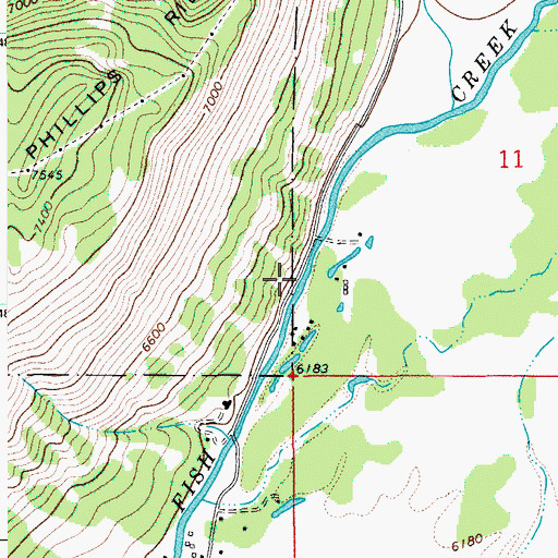 Topographic Map of Anchor Ranch, WY