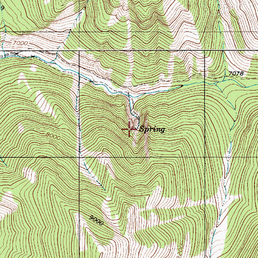 Topographic Map of Periodic Spring, WY