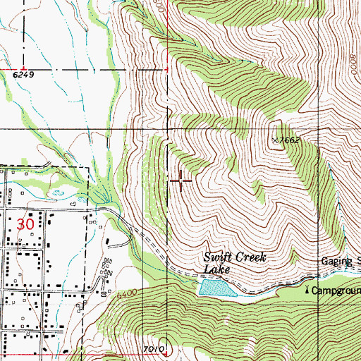 Topographic Map of Landmark Star Tower, WY