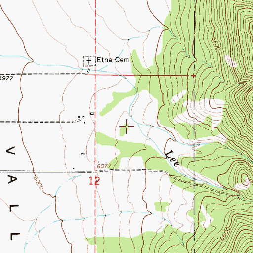 Topographic Map of Wolfley Canyon, WY