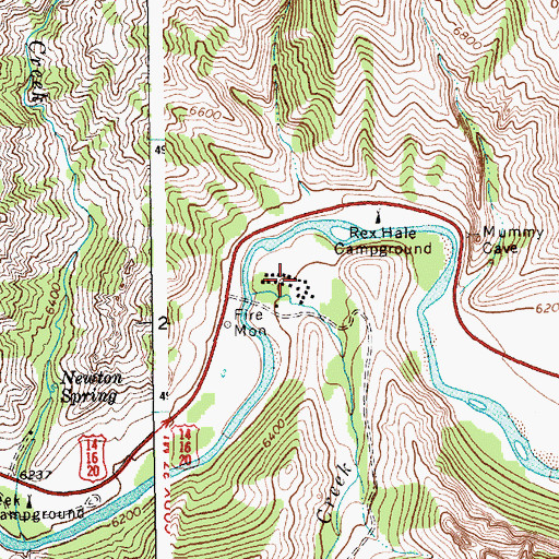 Topographic Map of Blackwater Lodge, WY