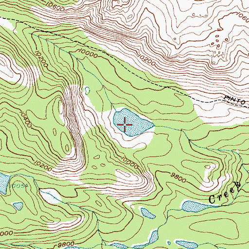 Topographic Map of Pinto Park Lake, WY