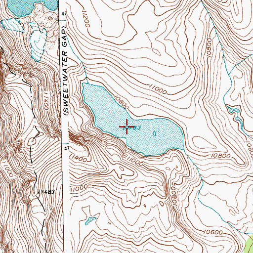 Topographic Map of Tayo Lake, WY