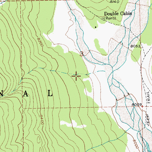 Topographic Map of Double Cabin Campground, WY