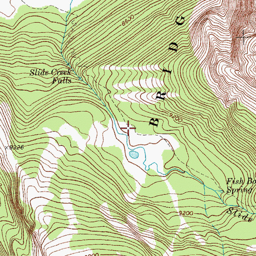 Topographic Map of Slide Lake Trail, WY