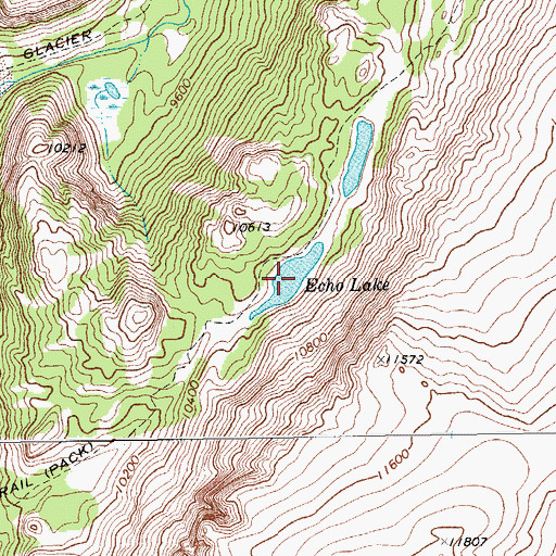 Topographic Map of Echo Lake, WY
