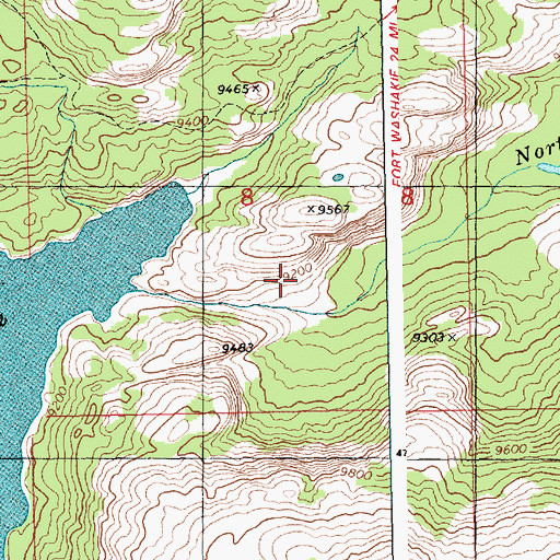 Topographic Map of Wind River Roadless Area, WY