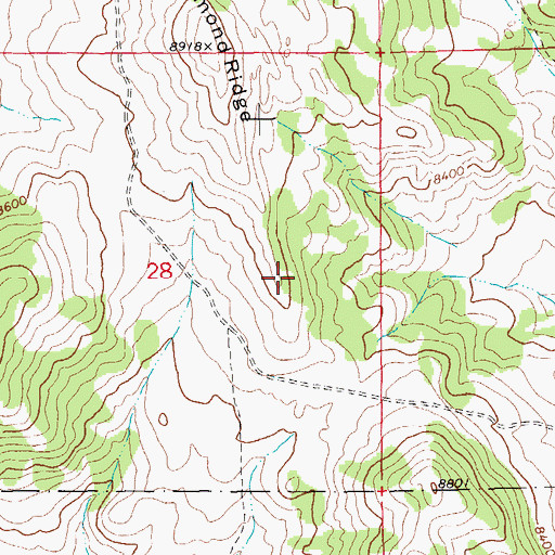 Topographic Map of East Fork Elk Winter Pasture, WY