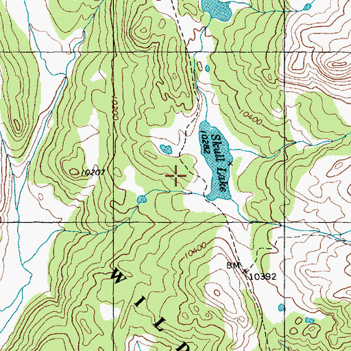 Topographic Map of Hailey Pass Trail, WY