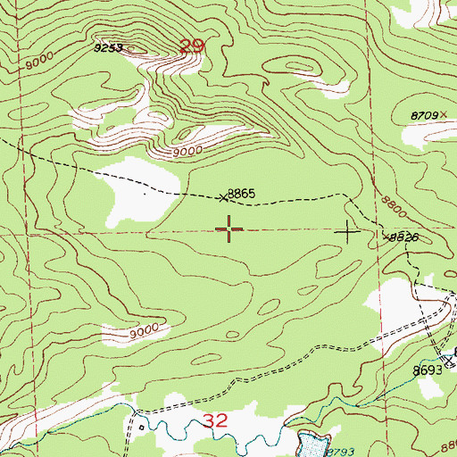 Topographic Map of Deer Park, WY