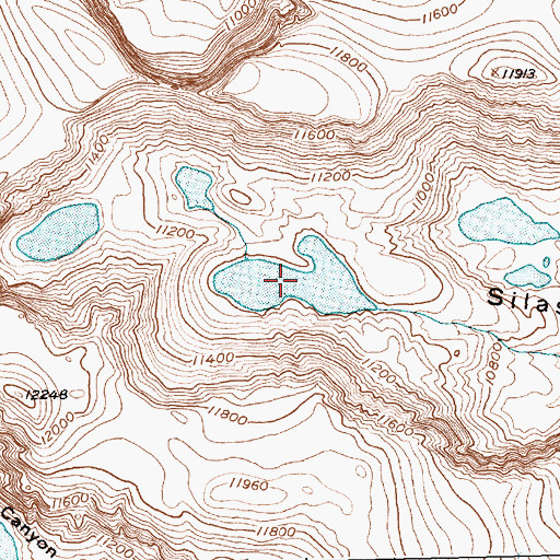 Topographic Map of Thumb Lake, WY