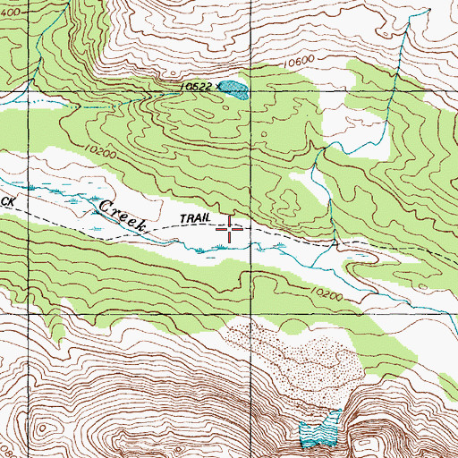 Topographic Map of Shadow Lake Trail, WY