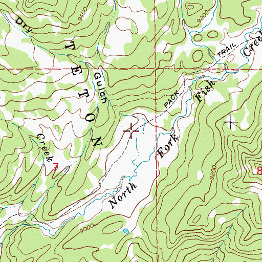 Topographic Map of North Fish Creek Trail, WY