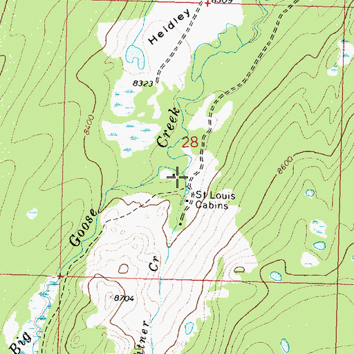 Topographic Map of Lightner Creek, WY