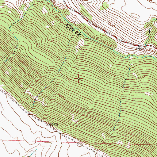 Topographic Map of Bench Trail, WY