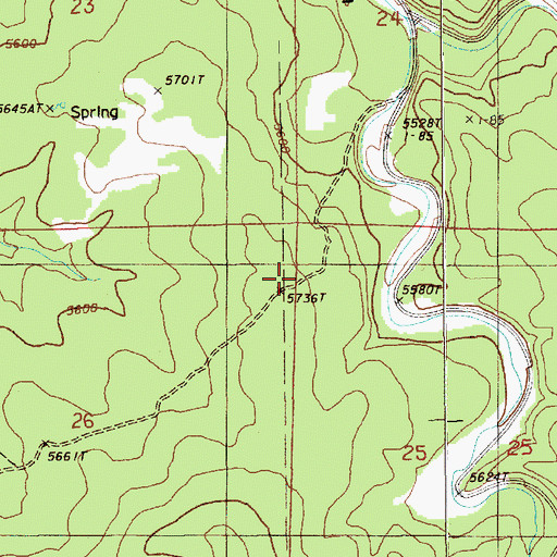 Topographic Map of Bearing Tree, WY
