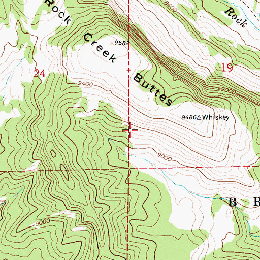 Topographic Map of Sawmill Park Trail, WY