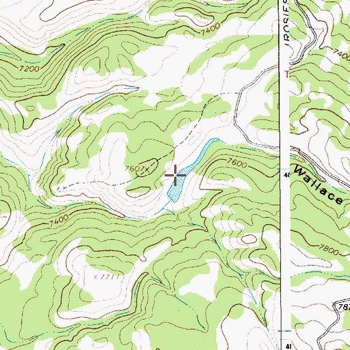 Topographic Map of Wallace Draw-Reservoir, WY