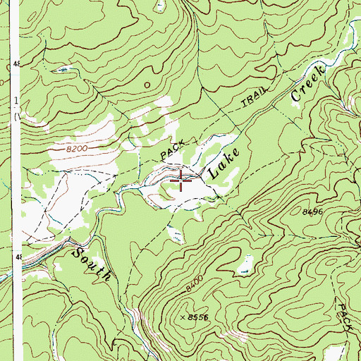 Topographic Map of Pendergraft Meadow, WY