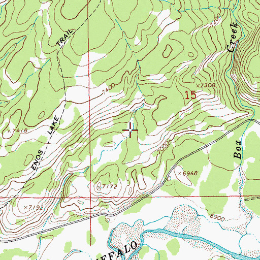 Topographic Map of Boy Creek Trailhead, WY