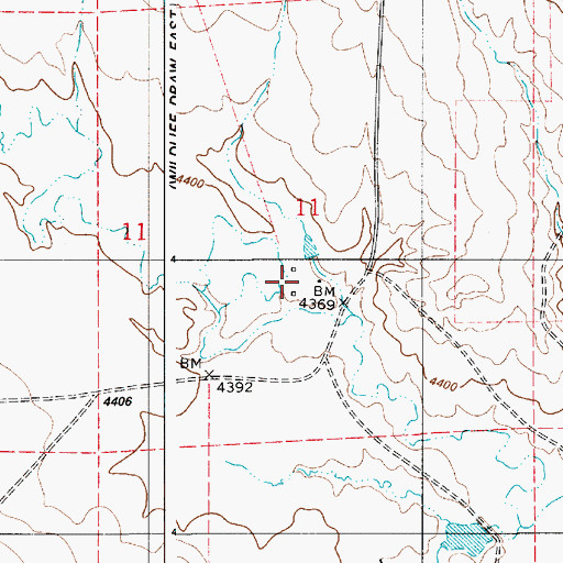 Topographic Map of Brown Place, WY
