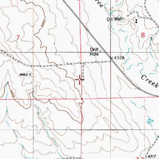 Topographic Map of Christensen Ranch, WY
