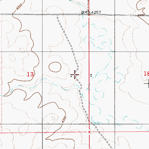 Topographic Map of Elliot Ranch, WY