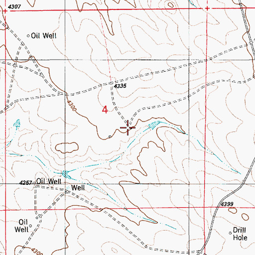 Topographic Map of Finn Ranch, WY