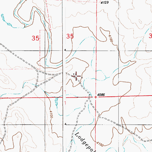 Topographic Map of Riesland Ranch, WY