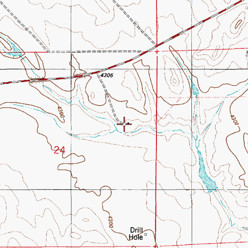 Topographic Map of Townsend Ranch, WY