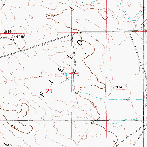 Topographic Map of Darlington Ranch, WY