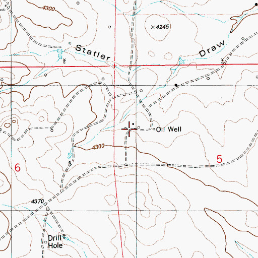 Topographic Map of Statler Ranch, WY