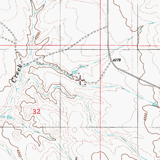 Topographic Map of Dixon Ranch, WY