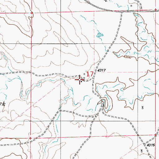 Topographic Map of Christensen Ranch, WY