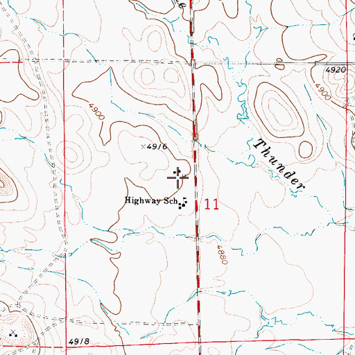 Topographic Map of Wyoming State Maintenance Center, WY