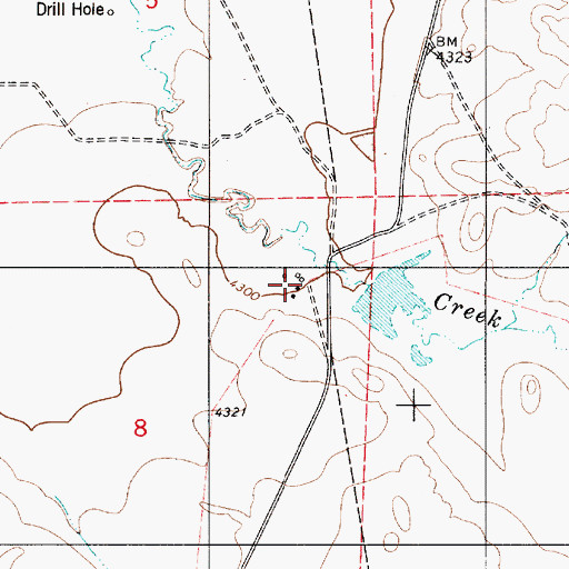 Topographic Map of Irene Ranch, WY