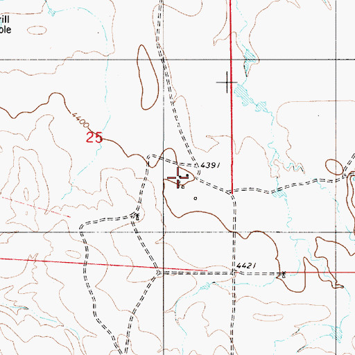 Topographic Map of Nachtman Ranch, WY