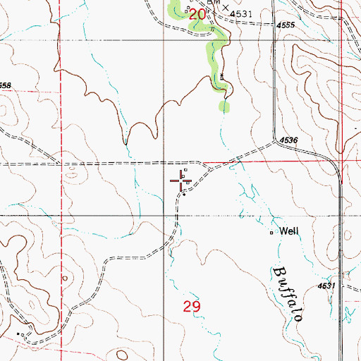 Topographic Map of Dowdy Ranch, WY