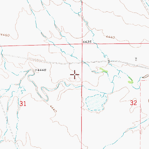 Topographic Map of Little Thunder, WY