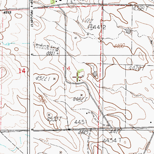 Topographic Map of Materi Ranch, WY