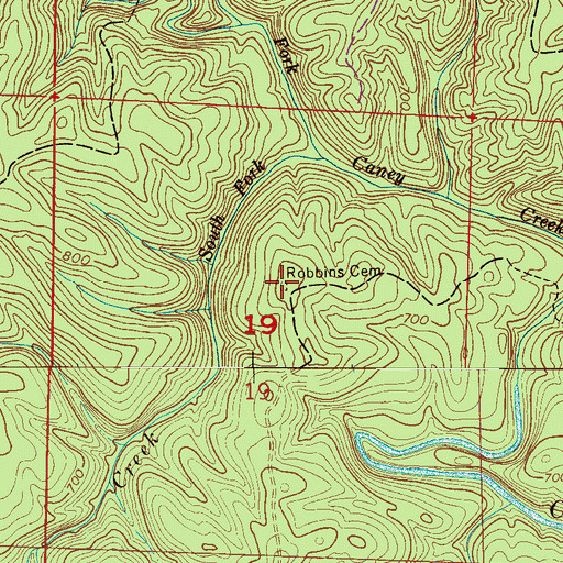 Topographic Map of Garrison-Payne Cemetery, AL