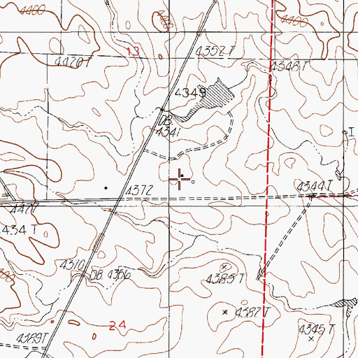 Topographic Map of Shannon Ranch, WY