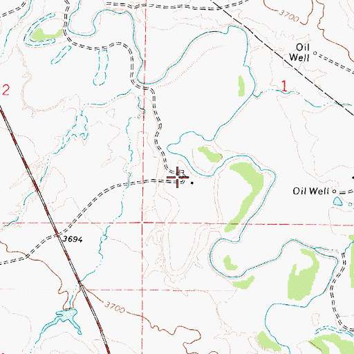 Topographic Map of Kennedy Ranch, WY