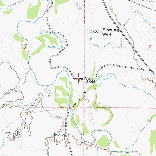 Topographic Map of Norfolk Ranch, WY